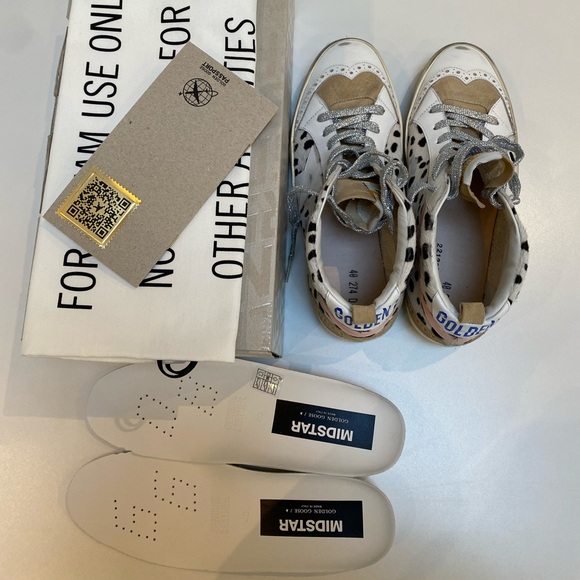 Golden Goose Mid Star Sneaker Horsy Print/Capuccino/Pink sz 40 New in Box - Picture 6 of 9